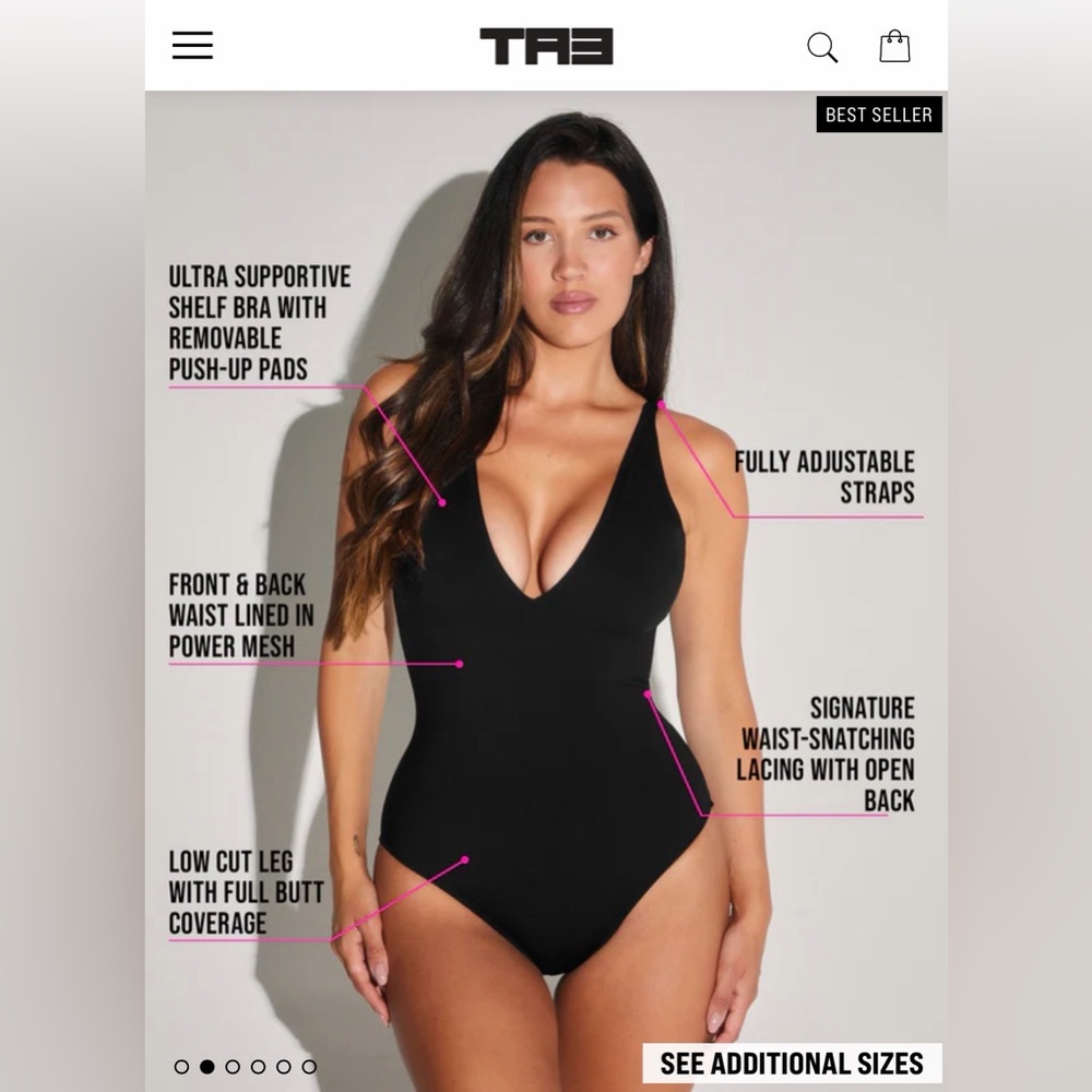 FLATTERING Black V-Neck One Piece Swimsuit